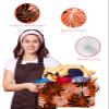 1 Pack Large Storage Baskets Bins Orange Black White Spring Floral Collapsible Storage Box Laundry Organizer for Closet Shelf Nursery Kids Bedroom Modern Abstract Aesthetics view 4