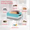 2 Pack Large Storage Baskets Bins Teal White Grey Ombre Collapsible Storage Box Laundry Organizer for Closet Shelf Nursery Kids Bedroom Blue Modern Abstract Aesthetics view 2