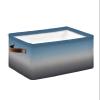 1 Pack Large Storage Baskets Bins Grey Ombre Collapsible Storage Box Laundry Organizer for Closet Shelf Nursery Kids Bedroom Navy Blue Gray Gradient Modern Abstract Art view 1
