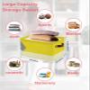 1 Pack Large Storage Baskets Bins Yellow Geometric Collapsible Storage Box Laundry Organizer for Closet Shelf Nursery Kids Bedroom Black White Gray Modern Abstract Art Aesthetics view 2