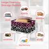 2 Pack Large Storage Baskets Bins Pink Gray Ombre Leopard Collapsible Storage Box Laundry Organizer for Closet Shelf Nursery Kids Bedroom Modern Cheetah Abstract Art Aesthetics view 2