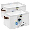 2 Pack Large Storage Baskets Bins Laundry Room Collapsible Storage Box Laundry Organizer for Closet Shelf Nursery Kids Bedroom Washing Machine Wash Daily Activities view 1