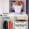 2 Pack Large Storage Baskets Bins Laundry Room Collapsible Storage Box Laundry Organizer for Closet Shelf Nursery Kids Bedroom Washing Machine Wash Daily Activities view 3