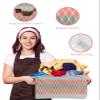 2 Pack Large Storage Baskets Bins Pink Gray Geometric Collapsible Storage Box Laundry Organizer for Closet Shelf Nursery Kids Bedroom Middle Century Abstract Art Aesthetics view 4