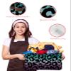 2 Pack Large Storage Baskets Bins Teal Purple Ombre Leopard Collapsible Storage Box Laundry Organizer for Closet Shelf Nursery Kids Bedroom Modern Cheetah Abstract Art Aesthetics view 4