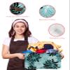 2 Pack Large Storage Baskets Bins Teal Black White Spring Floral Collapsible Storage Box Laundry Organizer for Closet Shelf Nursery Kids Bedroom Modern Abstract Aesthetics view 4