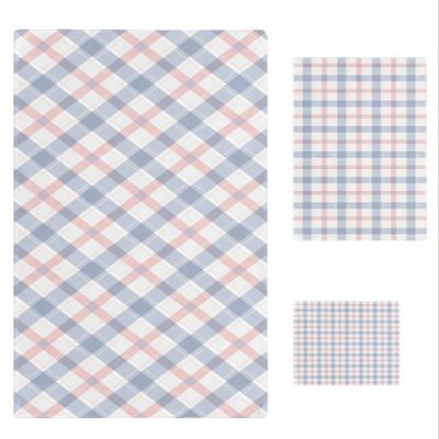 Abstract Plaid Bath Towels for Bathroom Set - Luxury Microfiber Towels Gifts for Women,Quick Dry Beach Kitchen Hand Hair Face Towel Washcloth,Minimalistic Multi Colors Country Rustic Plaid Towels+Set