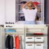 2 Pack Large Storage Baskets Bins Laundry Room Collapsible Storage Box Laundry Organizer for Closet Shelf Nursery Kids Bedroom Laundry Basket Clothes Daily Activities view 3