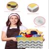 2 Pack Large Storage Baskets Bins Yellow Geometric Collapsible Storage Box Laundry Organizer for Closet Shelf Nursery Kids Bedroom White Chevron Modern Abstract Art Aesthetics view 4