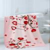 Love-Tree Bath Towels for Bathroom Set - Luxury Microfiber Towels Gifts for Women,Quick Dry Beach Kitchen Hand Hair Face Towel and Dish Washcloth,Valentine's Day Saint Rose Spring Love-BirdsTowels+Set view 3