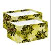 2 Pack Large Storage Baskets Bins Yellow Black White Spring Floral Collapsible Storage Box Laundry Organizer for Closet Shelf Nursery Kids Bedroom Modern Abstract Aesthetics view 1