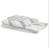 Abstract Bath Towels for Bathroom Set - Luxury Microfiber Towels Gifts for Women,Quick Dry Beach Kitchen Hand Hair Face Towel Dish Washcloth,Beige Teal Geometric Minimalistic Brush Stripes Towels+Set view 2