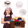 2 Pack Large Storage Baskets Bins Halloween Pumpkin Carving Collapsible Storage Box Laundry Organizer for Closet Shelf Nursery Kids Bedroom Orange Black Plaid view 4