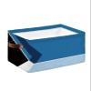 1 Pack Large Storage Baskets Bins Navy Blue Geometric Collapsible Storage Box Laundry Organizer for Closet Shelf Nursery Kids Bedroom Black White Modern Abstract Art Aesthetics view 1