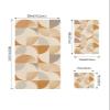 Abstract Modern Bath Towels for Bathroom Set - Luxury Microfiber Towels Gifts for Women,Quick Dry Beach Kitchen Hand Hair Face Towel and Dish Washcloth,Geometric-Lines Orange Black BohemiaTowels+Set view 4