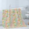 Auqa Yellow Pink Striped Bath Towels for Bathroom Set - Luxury Microfiber Towels Gifts for Women,Quick Dry Beach Kitchen Hand Hair Face Towel and Dish Washcloth,Ice Cream Summer Rainbow Gym Towels+Set view 3