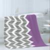 Stripr Bath Towels for Bathroom Set - Luxury Microfiber Towels Gifts for Women,Quick Dry Beach Kitchen Hand Hair Face Towel Dish Washcloth,Abstract Purple Herringbone Chevron Retro Towels+Set view 3