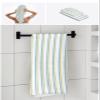 Abstract Stripes Bath Towels for Bathroom Set - Luxury Microfiber Towels Gifts for Women,Quick Dry Beach Kitchen Hand Hair Face Towel and Dish Washcloth,Blue White Modern Geometric Art Gym Towels+Set view 4