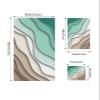 Abstract Modern Geometric Brown Art Bath Towels for Bathroom Set - Luxury Microfiber Towels Gifts for Women,Quick Dry Beach Kitchen Hand Hair Face Towel Washcloth,Ombre Green White Ocean Seawaves,Gym view 4