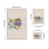 Rustic Country Flower Bath Towels for Bathroom Set - Luxury Microfiber Towels Gifts for Women,Quick Dry Beach Kitchen Hand Hair Face Towel Dish Washcloth,Spring Summer Floral Plaid Purple Towels+Set view 4
