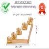 SHIV SHAKTI ARTS Pure Brass 5-Step Oil Lamp Diya with Lotus Designed Petal Decorative Diya (Set of 2) view 2
