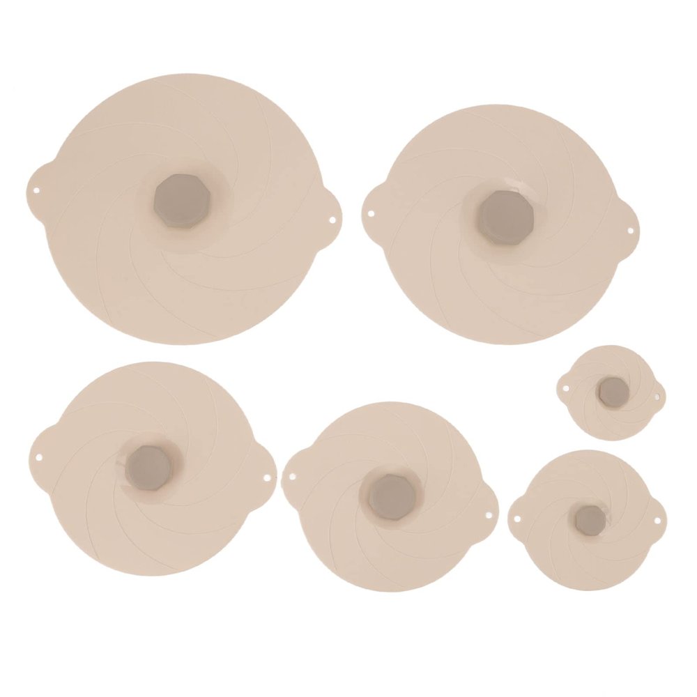 Silicone Pot Cover, Silicone Food Cover, 6Pcs Food Can Lids Food Grade Heat Sealing Leakproof Silicone Suction Lids Pot Cover for Pots Pans Bowls Beige