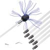 chimney sweep kit Chimney Sweep Brushes Kit, Dryer Vent Cleaning Drain Rod Set, Electrical Drill Drive Nylon Sweeping Brush With 6/8/10/12 Rods, Clean Tool For Chimneys Flue Fireplace Stove ( Color : view 1