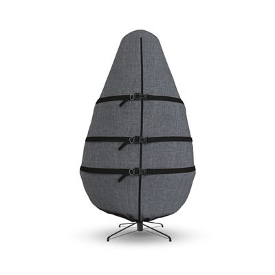Covers & all Christmas Tree Upright Storage Bag, 8 oz Heavy Duty 600 Denier Water Repellant and UV Resistant Fabric with Buckle Straps, Zipper & Drawstrings (5 feet, Charcoal Gray)