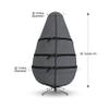 Covers & all Christmas Tree Upright Storage Bag, 8 oz Heavy Duty 600 Denier Water Repellant and UV Resistant Fabric with Buckle Straps, Zipper & Drawstrings (5 feet, Charcoal Gray) view 2