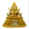 BUDDHO Chinnaraj Buddha Statue 12" H. Gold Thai Buddha Statue for Home Decor Buddha Sculpture Small Gift Office Gift Office Decor Figurines Meditation Decor Outdoor Statue view 1