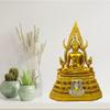 BUDDHO Chinnaraj Buddha Statue 12" H. Gold Thai Buddha Statue for Home Decor Buddha Sculpture Small Gift Office Gift Office Decor Figurines Meditation Decor Outdoor Statue view 2