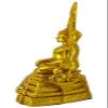 BUDDHO Chinnaraj Buddha Statue 12" H. Gold Thai Buddha Statue for Home Decor Buddha Sculpture Small Gift Office Gift Office Decor Figurines Meditation Decor Outdoor Statue view 3