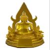 BUDDHO Chinnaraj Buddha Statue 12" H. Gold Thai Buddha Statue for Home Decor Buddha Sculpture Small Gift Office Gift Office Decor Figurines Meditation Decor Outdoor Statue view 4