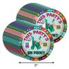 This Party is on Point Cactus and Llama Disposable Party Supplies - Southwest Round Party Paper Plates - Fiesta 32 Piece Large 9" Paper Plates In Bulk view 2