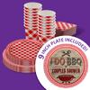 I Do BBQ Couples Shower Red Gingham Party Supplies - 64 Piece Bachelor Bacherlorette Bar-B-Q Tableware Set Includes Large 9" Dinner Plates and 8" Dessert Paper Plates Napkins Cups - Kit for 16 view 2
