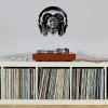 30cm Wall Clock Music Headphones Decorative Wall Clock & Heart Shape Vinyl Plate Crafts Hanging Wall Clock Music Rock Home Decoration view 4