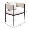Whiteline Modern Living Envie Accent Chair, Beige view 3