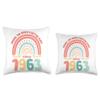 60 Birthday Making the world a better place since 1963 Throw Pillow view 3