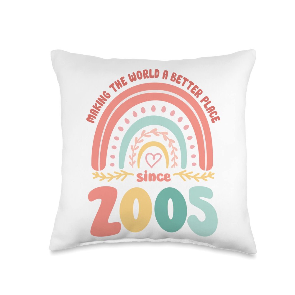 18 Birthday Making the world a better place since 2005 Throw Pillow