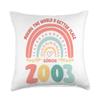 20 Birthday Making the world a better place since 2003 Throw Pillow view 1