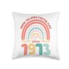 50 Birthday Making the world a better place since 1973 Throw Pillow view 1