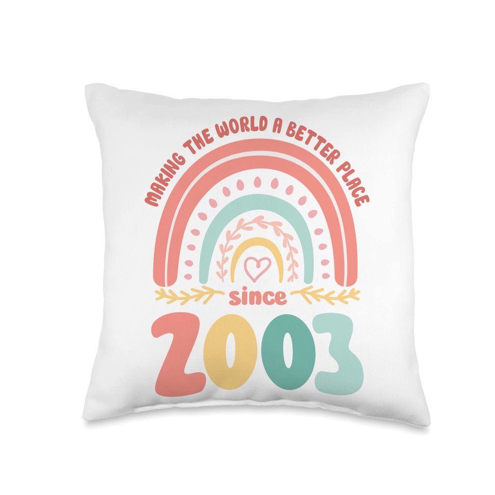 20 Birthday Making the world a better place since 2003 Throw Pillow