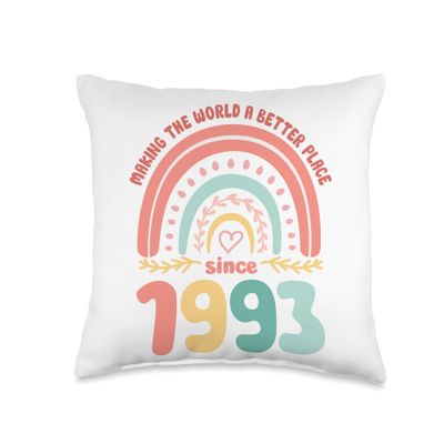 30 Birthday Making the world a better place since 1993 Throw Pillow
