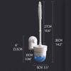 NOVOCE Toilet Brush Holder Toilet Brush and Holder Wall-Mounted Toilet Brush and Bracket Plastic Toilet Brush Set Bathroom Long Handle Toilet Brush Scrubber Toilet Bowl Brush and Holder view 2