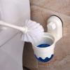 NOVOCE Toilet Brush Holder Toilet Brush and Holder Wall-Mounted Toilet Brush and Bracket Plastic Toilet Brush Set Bathroom Long Handle Toilet Brush Scrubber Toilet Bowl Brush and Holder view 3