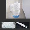 NOVOCE Toilet Brush Holder Toilet Brush and Holder Wall-Mounted Toilet Brush and Bracket Plastic Toilet Brush Set Bathroom Long Handle Toilet Brush Scrubber Toilet Bowl Brush and Holder view 4