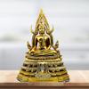 BUDDHO Chinnaraj Buddha Statue 12" H. Thai Buddha Statue for Home Decor Buddha Sculpture Small Gift Office Gift Office Decor Figurines Meditation Decor (Gold Plus Diamond) view 2