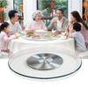 WEBUP Lazy Susan - Transparent Glass Turntable Rotating Tray Serving Plate 24/27/32/34/36/40inch Turntable Home Hotel Countertop Tray, No Noise (Size : 70cm/28inch) view 1