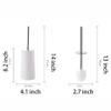 NOVOCE Toilet Brush Holder Toilet Brush and Holder, Bathroom Toilet Brush Holder Set with Stainless Steel Lid, Toilet Bowl Brush Holder Cleaning Kit Toilet Bowl Brush and Holder (Color : A) view 2