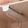BAFAFA Sliding Pull Out Closet Rod,Adjustable Closet Rod Hanging Rod, Home Stretchable Closet Valet Rod Hanging Clothes Closet Rod Coat Clothes Hanging Accessories (Color : White) view 4